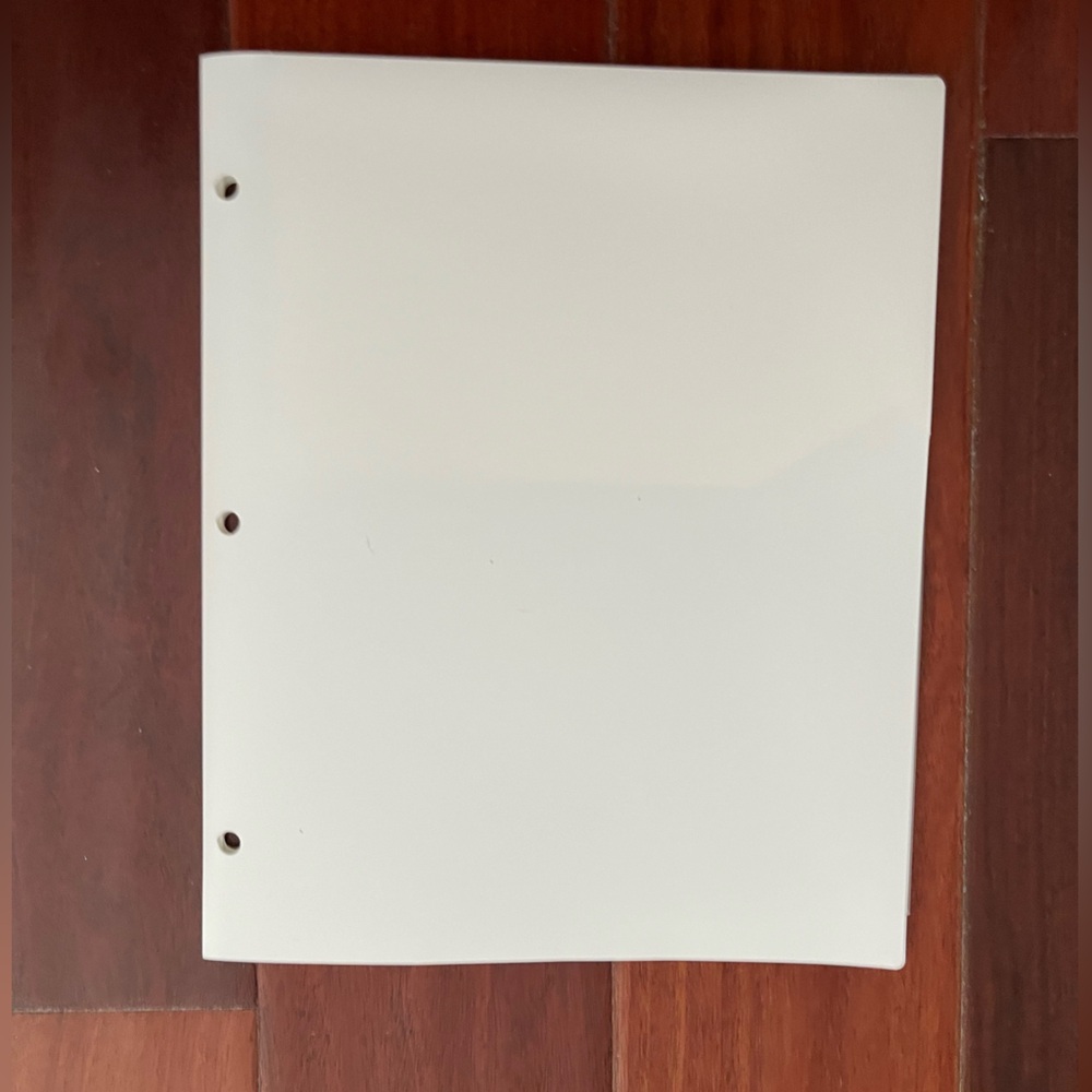 White 3-Ring Binder Folder